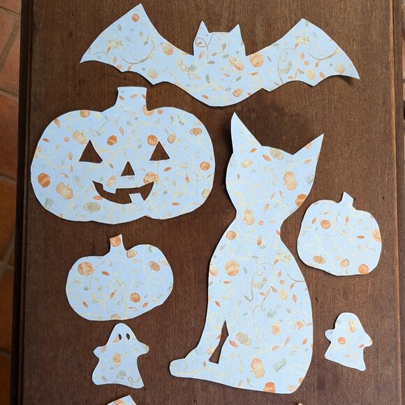 Hand Cut Halloween Autumn Pumpkin Patch Themed Peel and Stick Decals - Picture 1 of 4